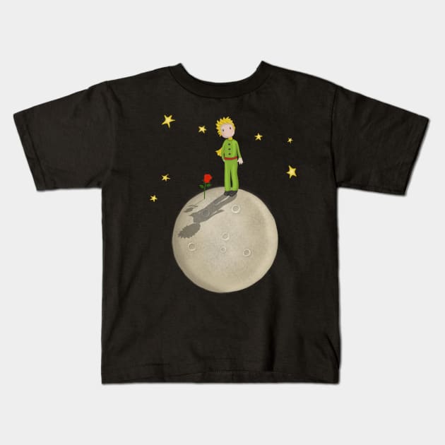 The Little Prince Kids T-Shirt by valentinahramov